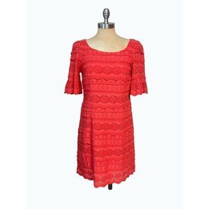 Anthropologie Moulinette Soeurs Dazzling Lights Shift Scallop Lace Dress 4